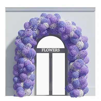 Flowers shop facade decoration