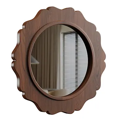 Bonnie Small Scalloped Wood Mirror by Anthropologie