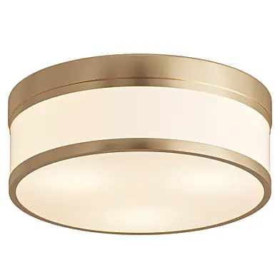 Metallic Banded Drum Ceiling Light 3 Light
