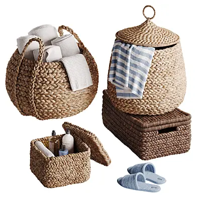 Beachcomber Bathroom Basket Set #2, Pottery Barn