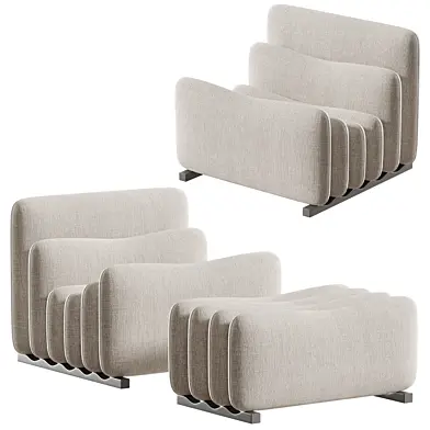 Additional System Armchair with Footstool