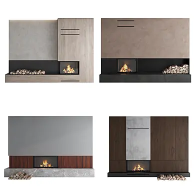 Modern Fireplace set 16
