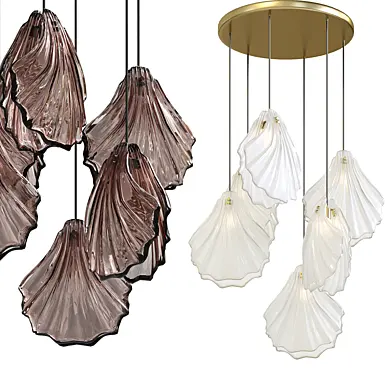 Stunning Glass Shell Cluster Ceiling Light