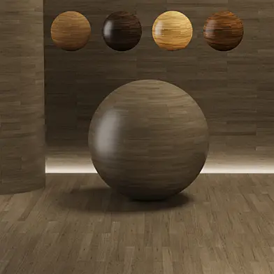 Natural Wood Floor | 5 Color Variations | PBR Material