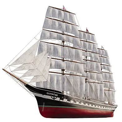 Four-masted barquentine Kruzenshtern Padua