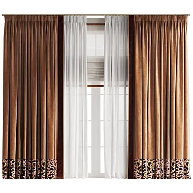 Serpenti Velvet Pinched Curtains Set