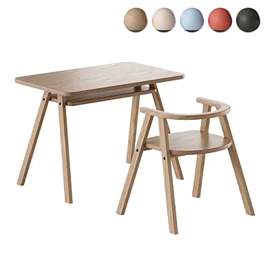 Kids table and chair Growing green Nobodinoz