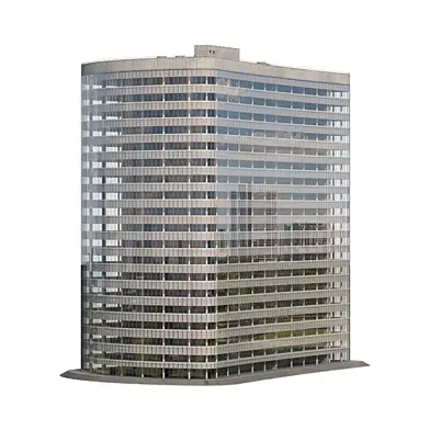 Business center with a curved facade