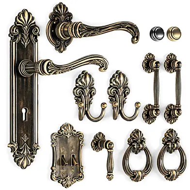 Ornate Heritage Hardware Collection - Door Handle Set 05