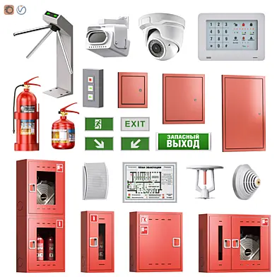 Set of security - fire alarm 9