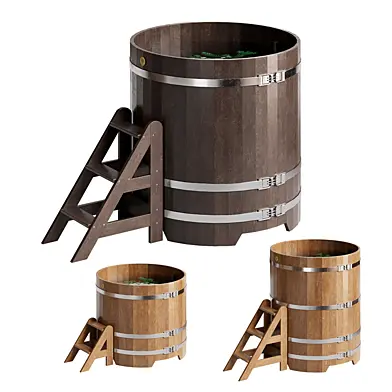 Bentwood 1.17 m round baths for baths and saunas