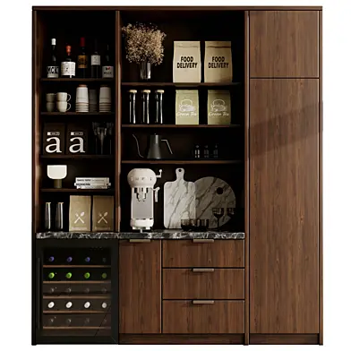 Bar cabinet - Wine cabinet with Wine Bar in a restaurant and home 34