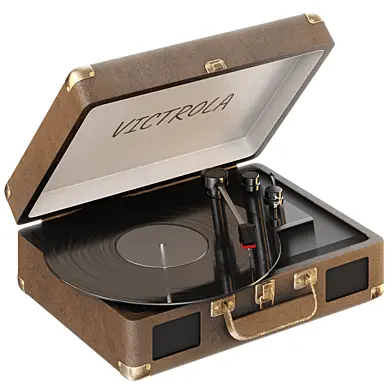 Vintage Suitcase Record Player Retro Turntable victrola