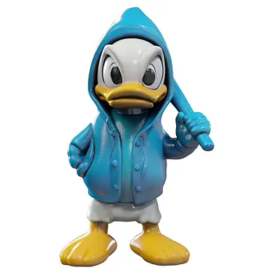 Donald Duck Blue Sculpture
