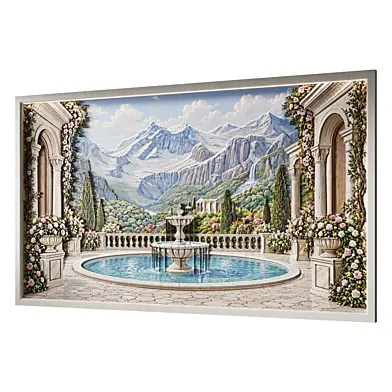 121 Decorative gypsum 3D panel 77 Bas-relief "Villa in the mountains"