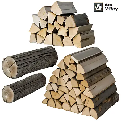 Split firewood for furnaces and fireplaces logs and billets