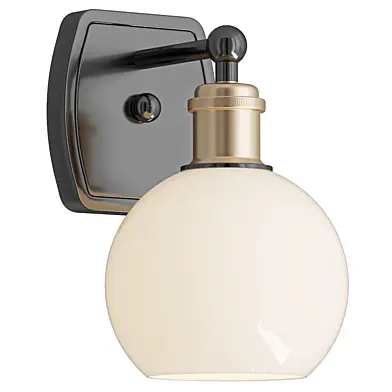 Athens 2 Light Bath Light Black Antique Brass