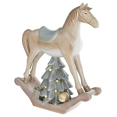 Vintage Christmas rocking horse 04