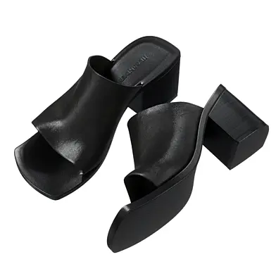 Jil Sander Leather Heeled Mules