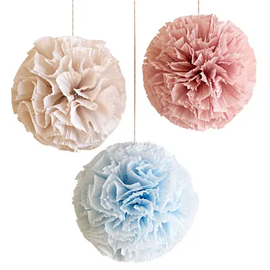 Decorative balls made of corrugated paper