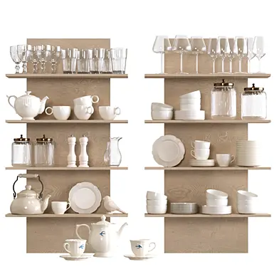 Decorative tableware set for kitchen, dining room, café