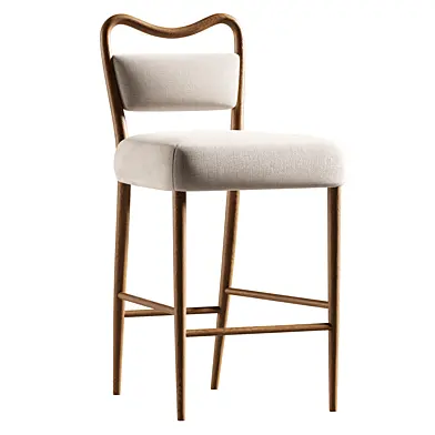 Monte Oak And Rose Velvet Counter Stool 2017