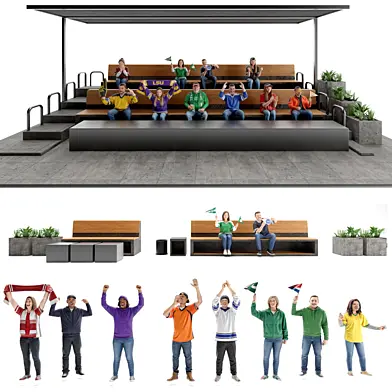 Padel team fan bench Set 01