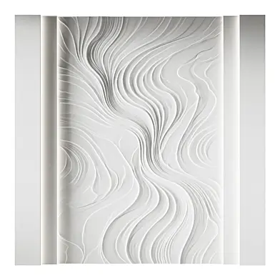 133 Decorative plaster 3D panel 90 Bas-relief "Waves"