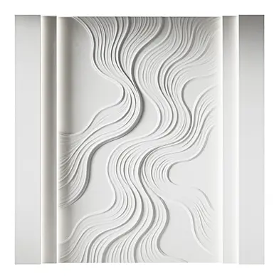 138 Decorative plaster 3D panel 95 Bas-relief "Waves"