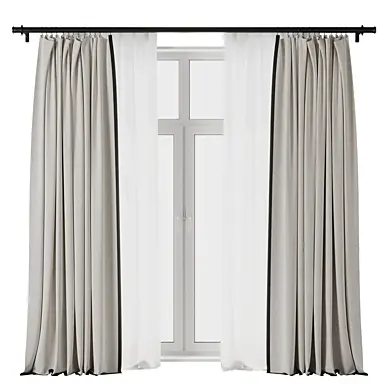 Curtain rod with tulle 192 corona