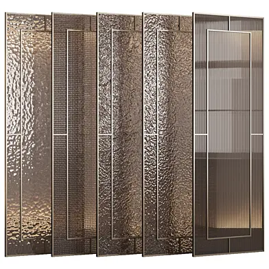 Set of decorative partitions with textured glass 43