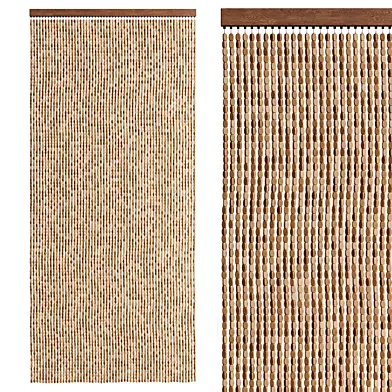 Wooden bead curtain-divider