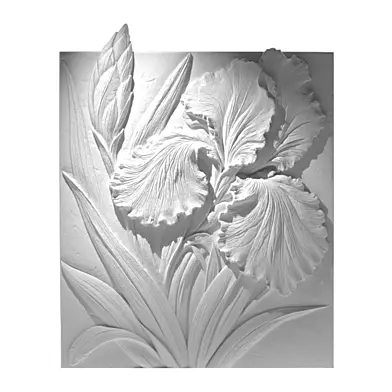 Floral bas-relief Iris