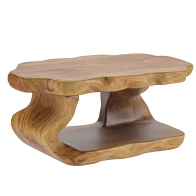 Live edge solid wood coffee table organic shape rustic furniture decor handcrafted home decoration