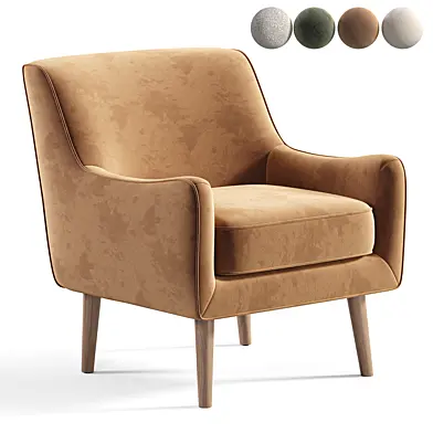 Mid-Century Upholstered Armchair