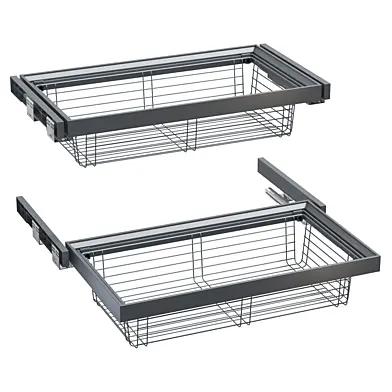 DORA ULTRA pull-out basket for laundry storage, 900 mm section, anthracite
