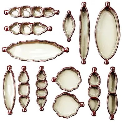 Organic Ceramic Trays and Serving Dishes Collection