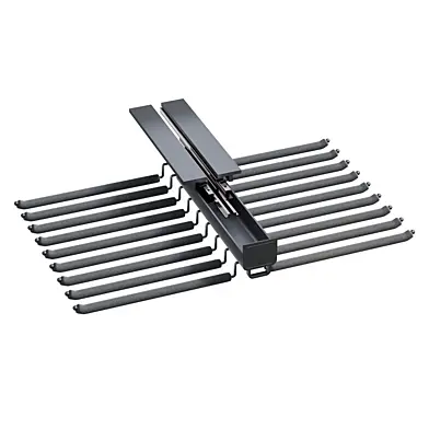 Pull-out double trouser rack POLLY, width 660 mm, anthracite