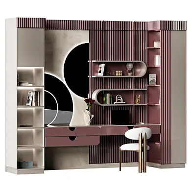 Modern Kid Bedroom Furniture Set - Desk and Shelving