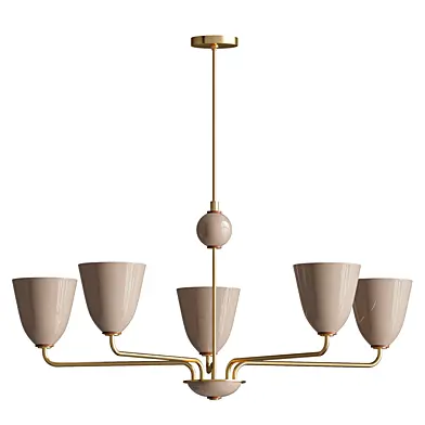 Lola Chandelier Five Arm Satin Brass