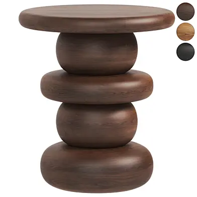 Round Mango Wood Coffee Table Sculpt