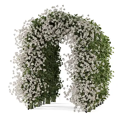 Outdoor Hanging Plants on Metal Base_Set 4992