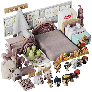 Toys, decor for a girls' room 3