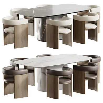ANDO DINING CHAIR 01 and ceramiic table