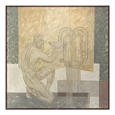 Neptune Painting by Gergei Erdei