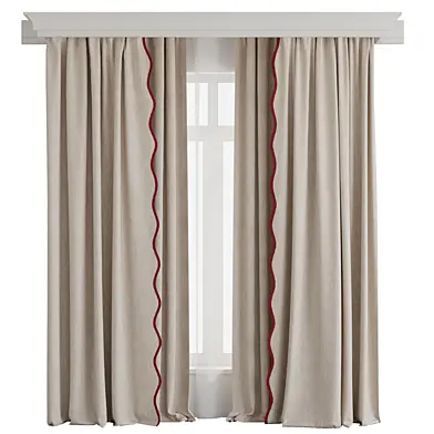 Curtain with wavy edge 195 corona