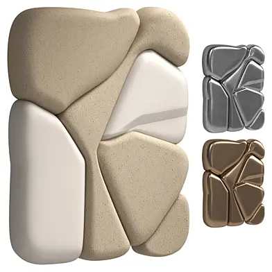 Decorative 3D panel made of organic modules