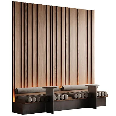 Seating areas in the lobby of a restaurant or office