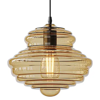 Helix Modern Glass Spool Pendant Light