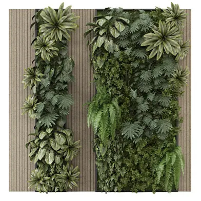 Wall Vertical Garden Concrete Base_Set 5003
